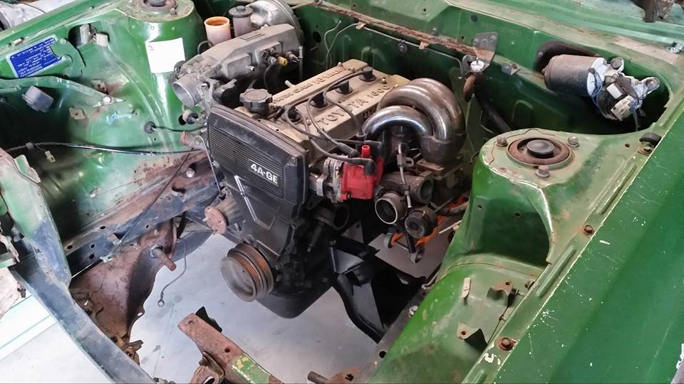 4age ta23 toyota celica engine conversion kit custom motor mounts | KE ...