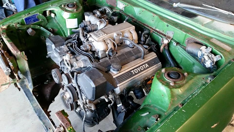 Toyota Celica RA23 RA28 1UZ 3UZ engine conversion with rack & pinion V8 ...